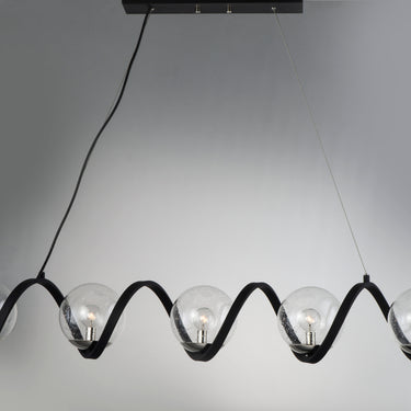 Maxim Lighting Curlicue 5-Light Pendant Black/Polished Nickel