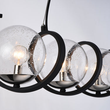 Maxim Lighting Curlicue 5-Light Pendant Black/Polished Nickel