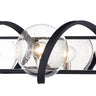 Maxim Lighting Curlicue 3-Light Bath Vanity Black/Polished Nickel