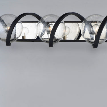 Maxim Lighting Curlicue 3-Light Bath Vanity Black/Polished Nickel