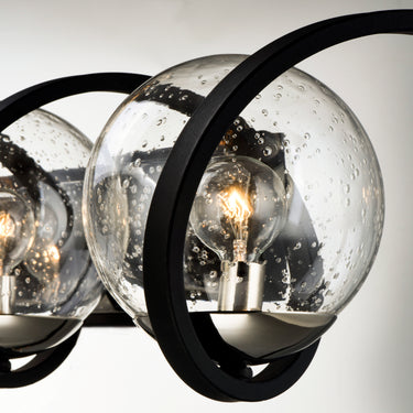 Maxim Lighting Curlicue 3-Light Bath Vanity Black/Polished Nickel