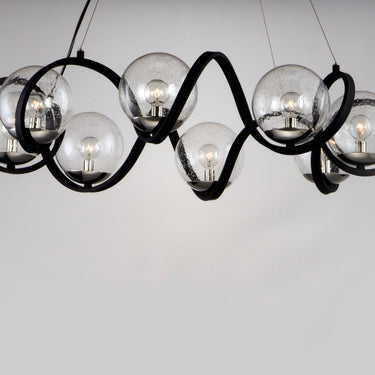 Maxim Lighting Curlicue 8-Light Pendant Black/Polished Nickel