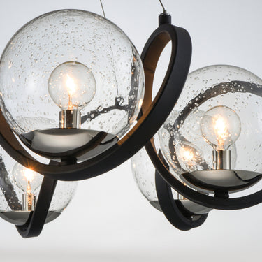 Maxim Lighting Curlicue 8-Light Pendant Black/Polished Nickel