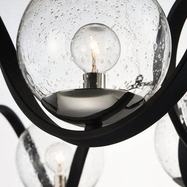 Maxim Lighting Curlicue 8-Light Pendant Black/Polished Nickel