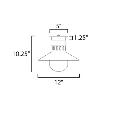 Maxim Lighting Admiralty Outdoor Flush Mount Black