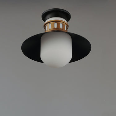 Maxim Lighting Admiralty Outdoor Flush Mount Black/Antique Brass