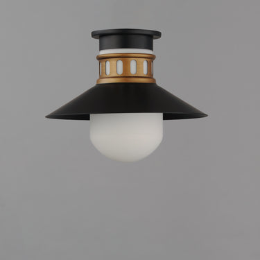 Maxim Lighting Admiralty Outdoor Flush Mount Black/Antique Brass