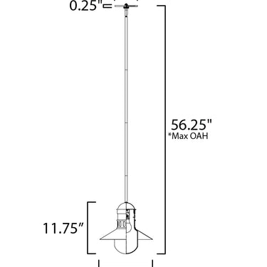 Maxim Lighting Admiralty Outdoor Pendant Black/Antique Brass