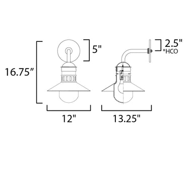 Maxim Lighting Admiralty Outdoor Wall Sconce Black