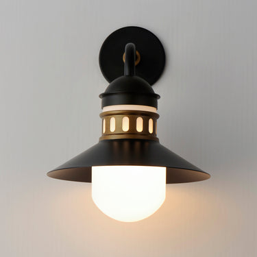 Maxim Lighting Admiralty Outdoor Wall Sconce Black/Antique Brass