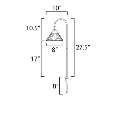 Maxim Lighting Odette LED Garden Light with  MR11 Bulb Black