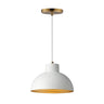 Maxim Lighting Rockport 10" Pendant White/Natural Aged Brass