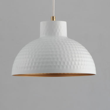 Maxim Lighting Rockport 10" Pendant White/Natural Aged Brass