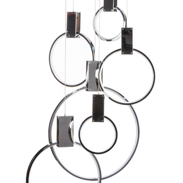 Finesse Decor Hong Kong LED Circular Chandelier Chrome
