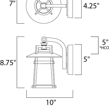 Maxim Lighting Calistoga Outdoor Wall Lantern Adobe