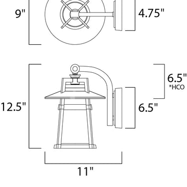 Maxim Lighting Calistoga Outdoor Wall Lantern Adobe