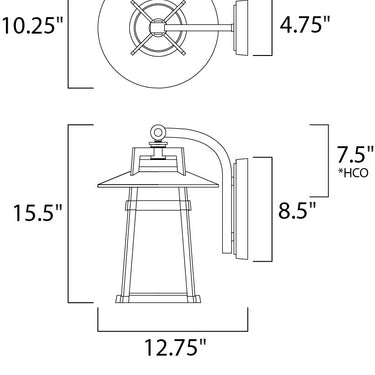 Maxim Lighting Calistoga Outdoor Wall Lantern Adobe