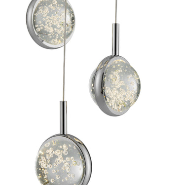 Finesse Decor Bubbling Glow Round Chandelier Chrome