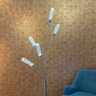 Finesse Decor 5 Acrylic Cylinders Floor Lamp Chrome