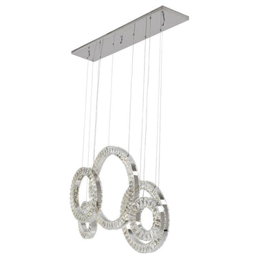 Finesse Decor 5 Hoop Crystal Progression Chandelier Chrome