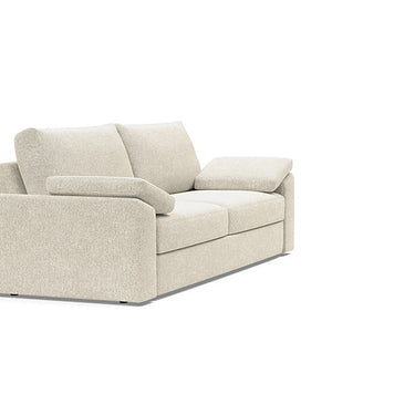 Taura Off White Vilander sleeper sofa by Innovation Living – modern full-size sofa bed with double spring comfort and cushion arms