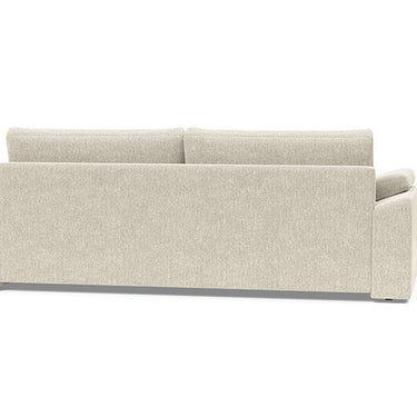 Scandinavian Vilander full-size convertible sleeper sofa in 357 Taura Off White – space-saving 3-seater with auto-fold bed mechanism