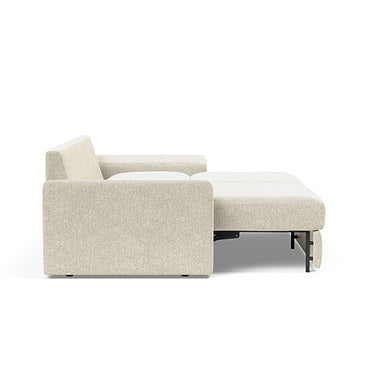 Innovation Living Vilander sofa bed in Taura Off White – modern full-size sleeper sofa with no-zag and pocket spring support