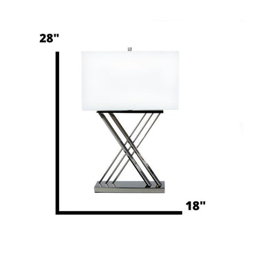 Finesse Decor Chrome X Table Lamp 1 Light