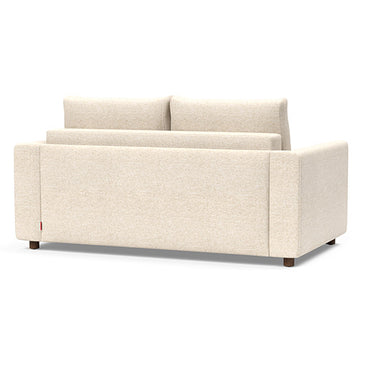 Neah sleeper sofa in 365 Halifax Shell showing durable steel frame and slim upholstered curved arms