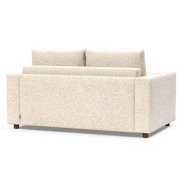 Close-up of 365 Halifax Shell fabric texture on full size sofa bed for modern living room decor