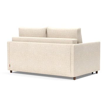 Neah sleeper sofa in 365 Hailfax Shell showing slim arm design and full size bed function