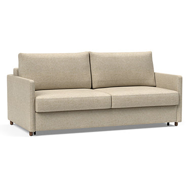 Innovation Living Neah king-size sleeper sofa upholstered in 366 Halifax Antique fabric with slim arms and soft double-spring comfort