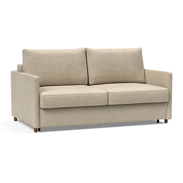Neah Queen Size Sleeper Sofa with Slim Arms in 366 Halifax Antique by Innovation Living, modern queen sofa bed for small living rooms