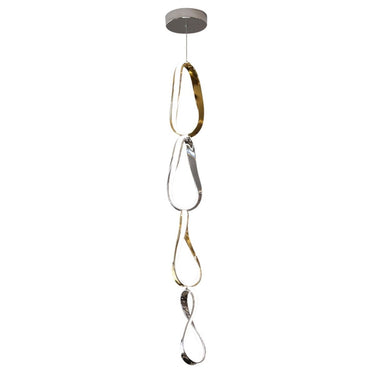 Finesse Decor Prague Vertical Chandelier Gold and Chrome