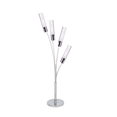 Finesse Decor Blooming Acrylic 5 Light Table Lamp Chrome
