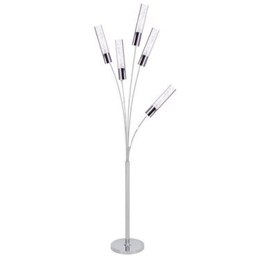 Finesse Decor 5 Acrylic Cylinders Floor Lamp Chrome
