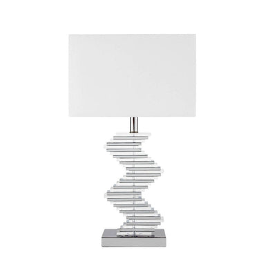 Finesse Decor Crystal Two Tone Paved Table Lamp 1 Light