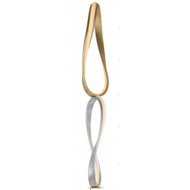 Finesse Decor Prague Small Vertical Chandelier - Gold & Chrome