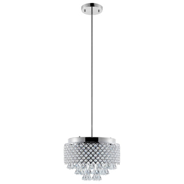 Finesse Decor Cinderella Crystal Round Chandelier Pendant Chrome
