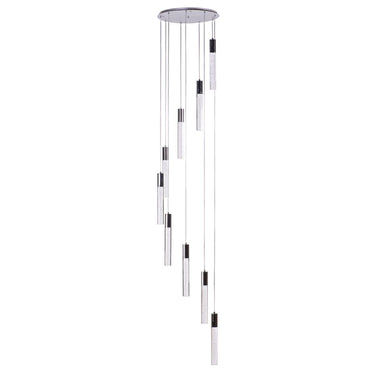 Finesse Decor Acrylic Cylinder Chandelier 9 Light
