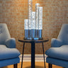 Finesse Decor 5 Acrylic Cylinder Table Lamp Chrome