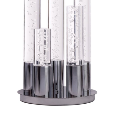 Finesse Decor 5 Acrylic Cylinder Table Lamp Chrome