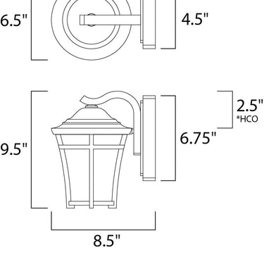 Maxim Lighting Balboa DC Mini Outdoor Wall Copper Oxide