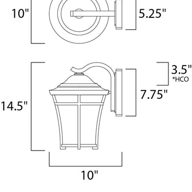 Maxim Lighting Balboa DC Medium Outdoor Wall Copper Oxide