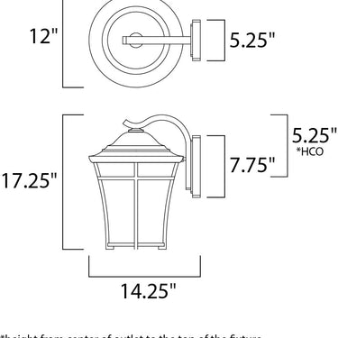 Maxim Lighting Balboa DC Large Outdoor Wall Copper Oxide