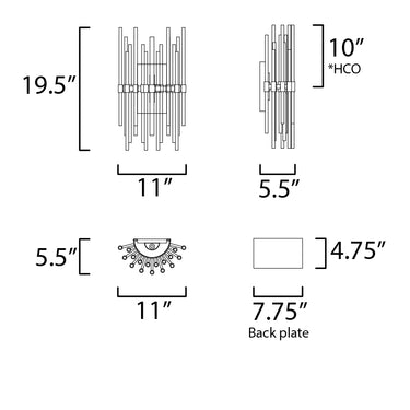 Maxim Lighting Divine 2-Light Wall Sconce Heritage
