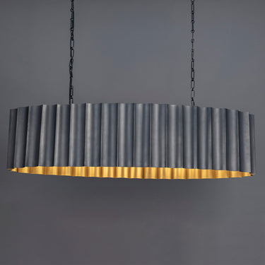 Maxim Lighting Allegra 5-Light Linear Pendant Gunmetal/Gold