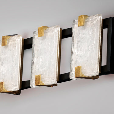 Maxim Lighting Radiant 3-Light LED Bath Vanity Black/Gold Leaf