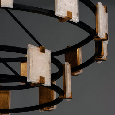Maxim Lighting Radiant 20-Light LED Chandelier Black/Gold Leaf