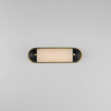 Maxim Lighting Capsule 18" LED Bath Vanity CCT Select Black/Natural Aged Brass